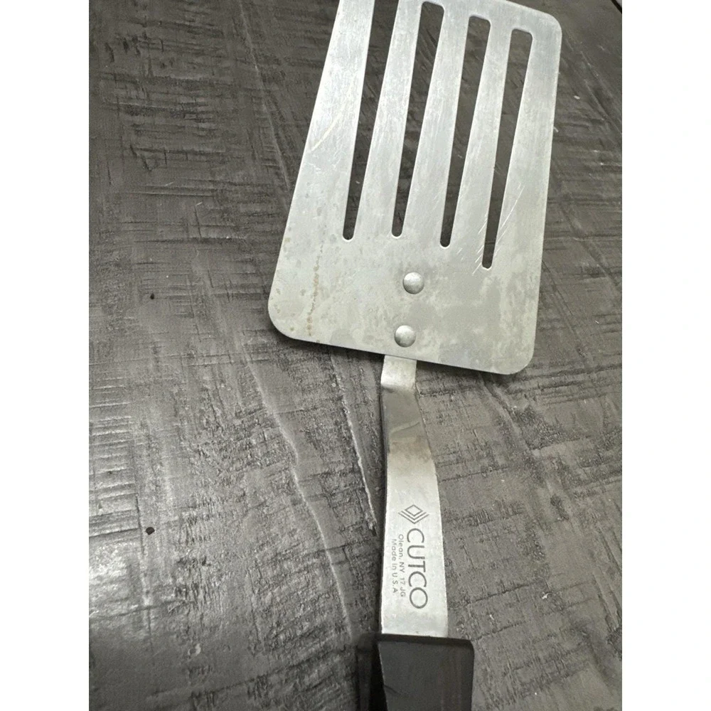 Vintage 1989 Cutco Utensil Set Rack Sharpener Black Brown Marble Handles